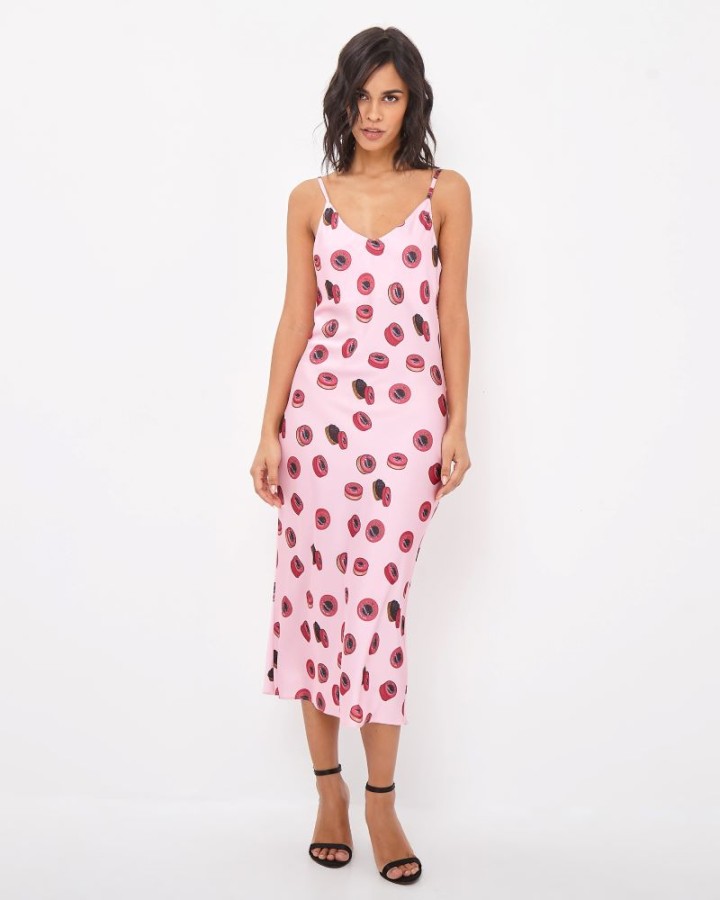 SLIP DRESS PINK CAVIAR