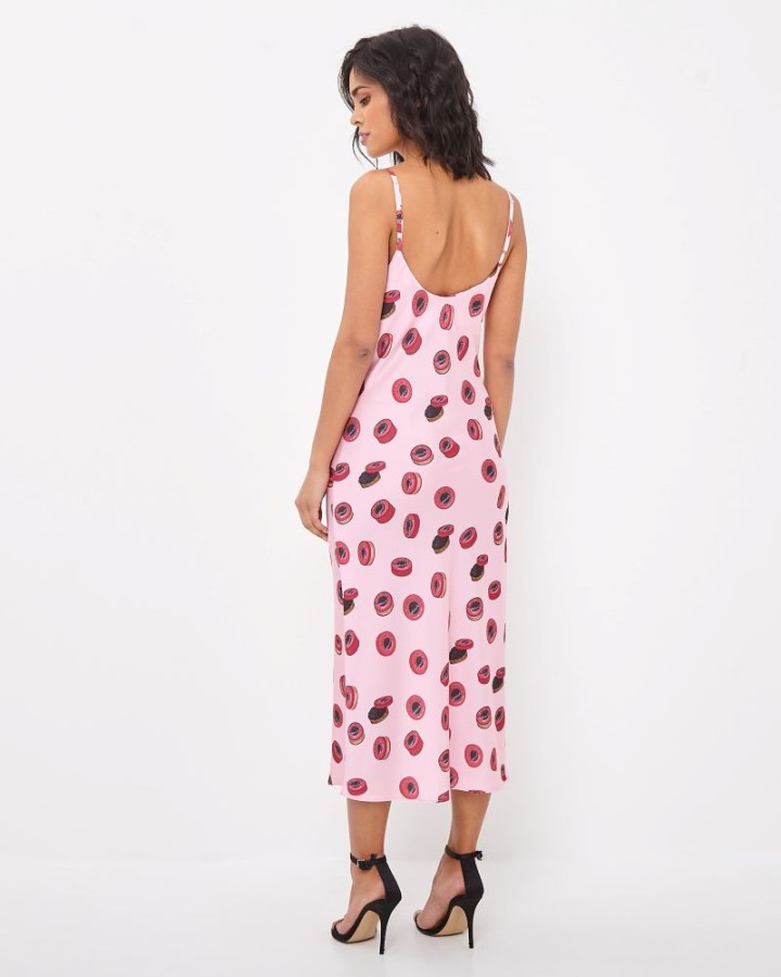 SLIP DRESS PINK CAVIAR