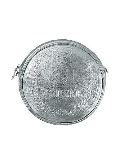 Сумка «Пять копеек», серебряная