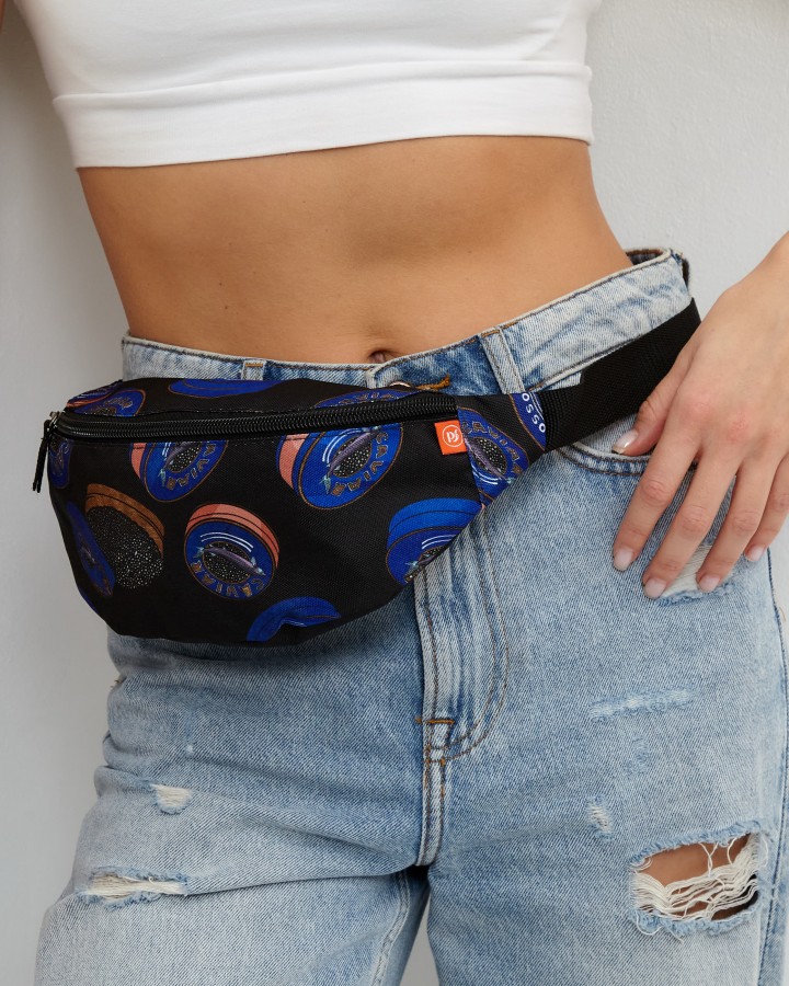 СУМКА ПОЯСНАЯ CAVIAR BLUE